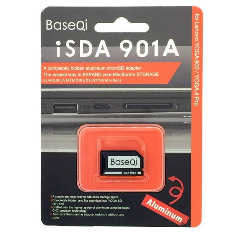 BaseQi Aluminum MicroSD Adapter for Lenovo Yoga 900 & 710 - Image 1